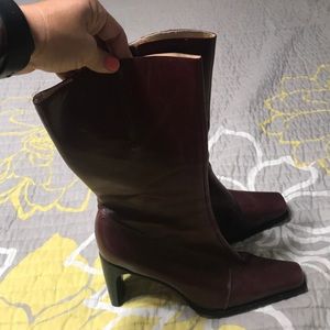 Antonio Melani burgundy boots.